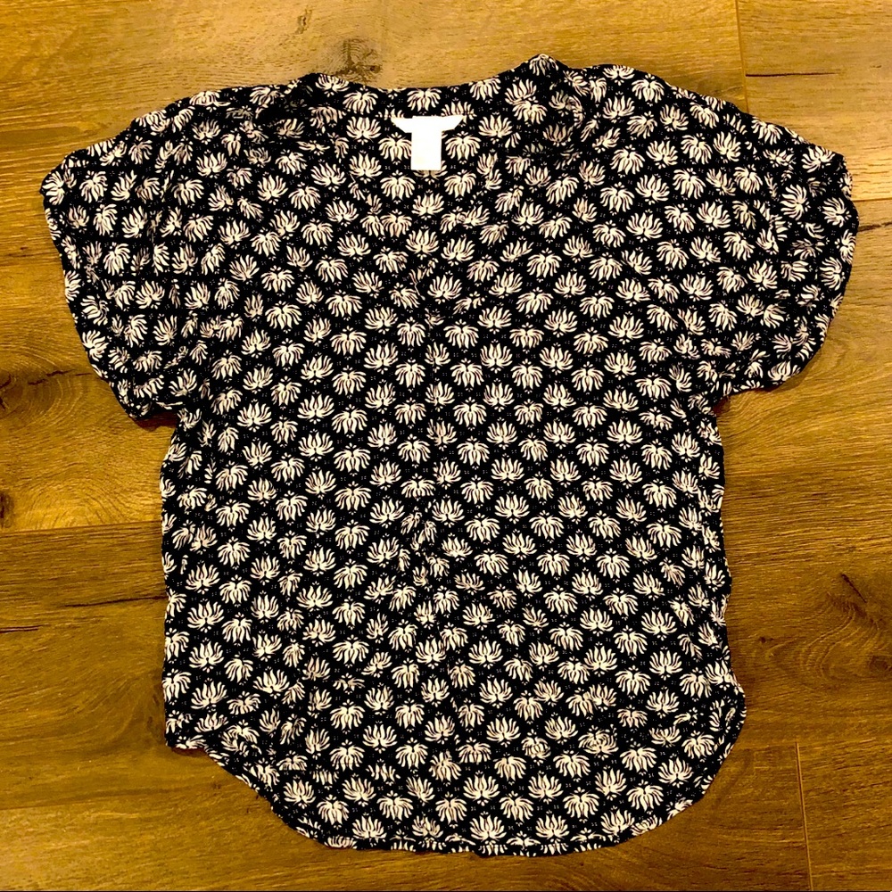 HM Short Sleeve Printed Top/Blouse